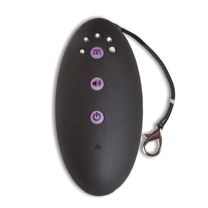 Close-up of a smooth, ergonomic clitoral vibrator with a wireless remote, ready for intimate use.