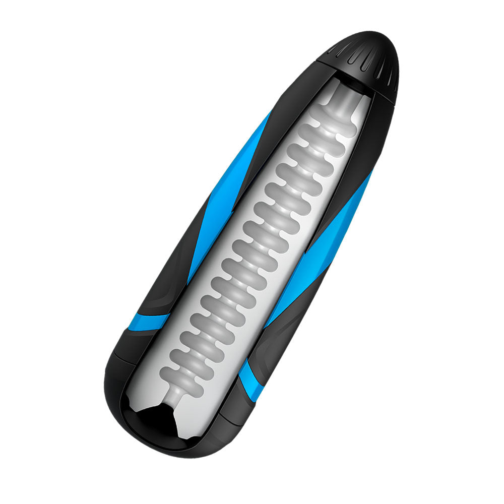 Satisfyer Pro pleasure stroker masturbator for men, grey and black, textured for stimulation.