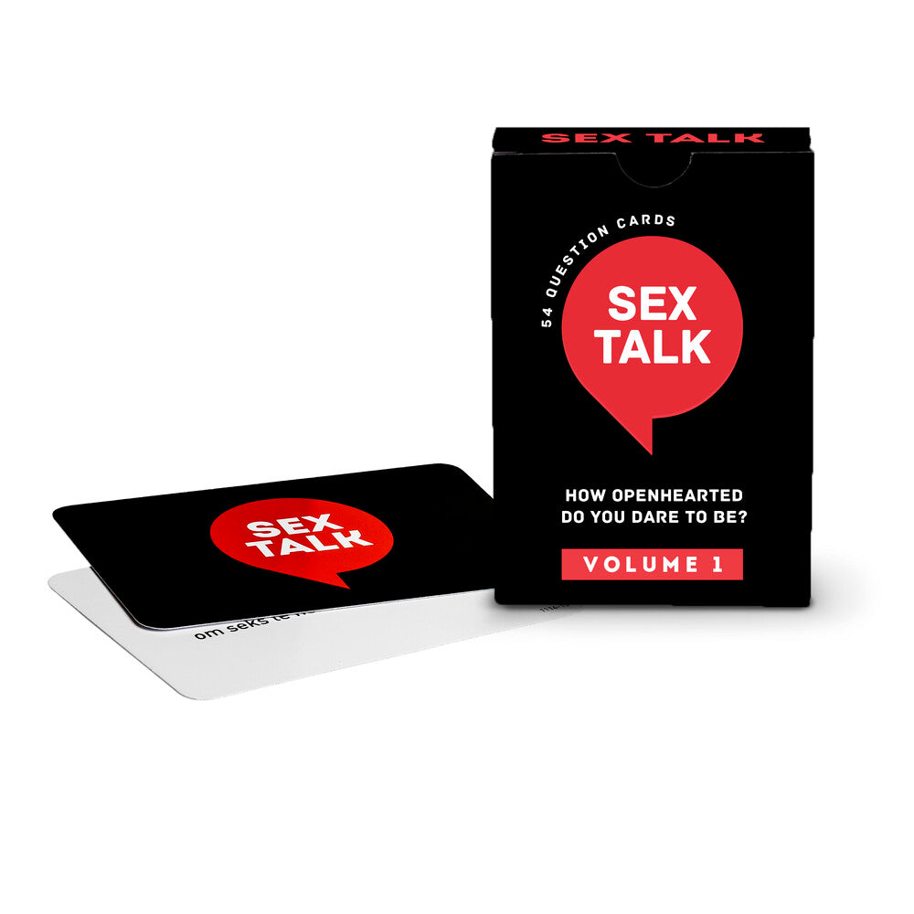 The Sex Talk Volume 1 card game box, featuring suggestive word prompts.