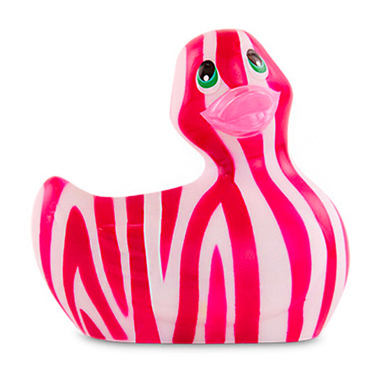 I Rub My Duckie Wild Tiger vibrator, a stripy, tiger-print pleasure toy for wild fun.