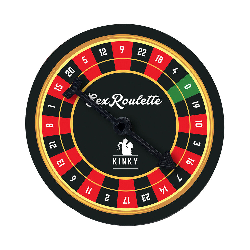 Kinky Sex Roulette game from various toy brands, for playful adults, pictured close-up.
