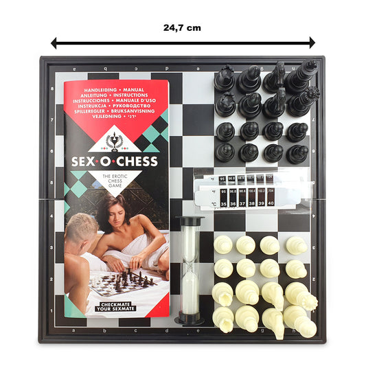Erotic chess set with playful, suggestive figurines for a cheeky games night.