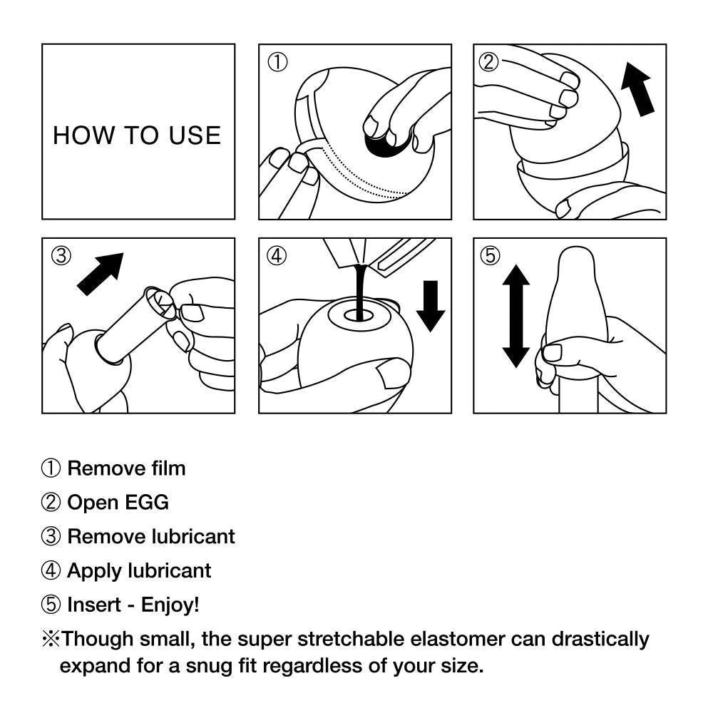 Textured Tenga Egg masturbator, a squishy male pleasure toy in an egg shape