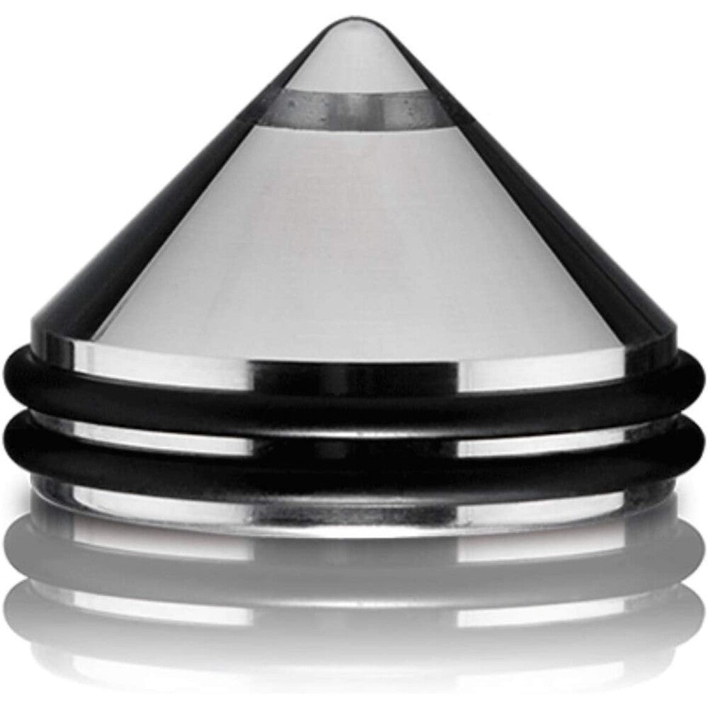 Electrastim halo clitoral probe, a silver electro sex stimulation device for pleasure play.