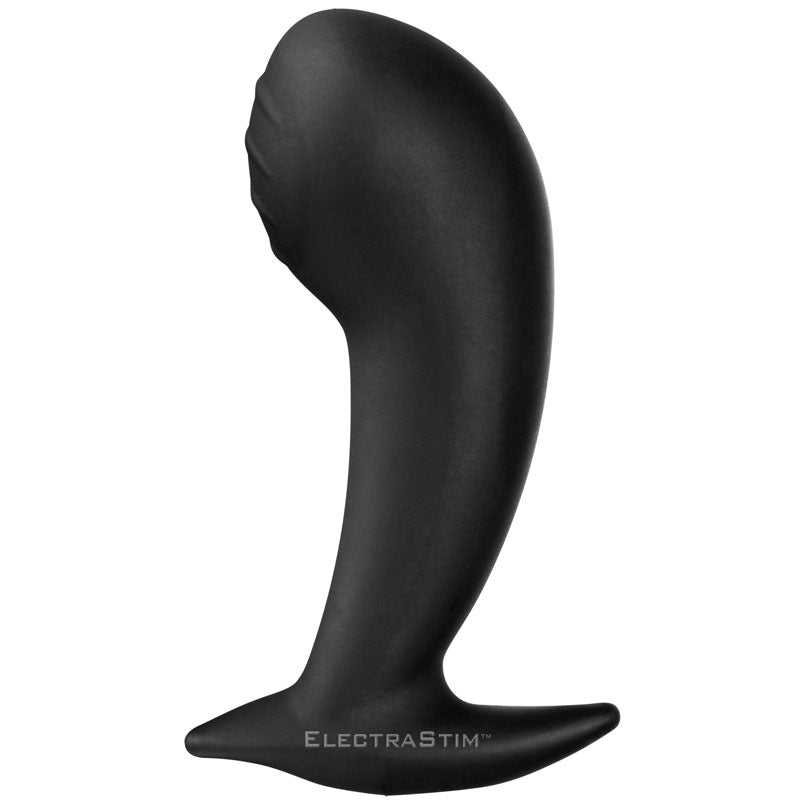 ElectraStim noir nona g-spot electro probe made of smooth, black silicone for electro sex stimulation.