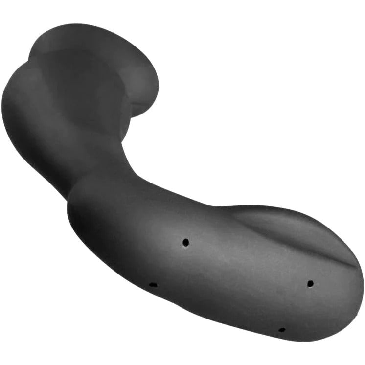 ElectraStim Sirius electro prostate massager, noir silicone, textured for electro sex stimulation use.