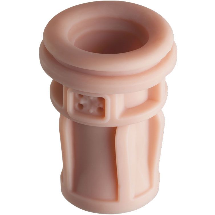 ElectraStim jack socket electrosex stroker, a black and silver device for electric stimulation play.