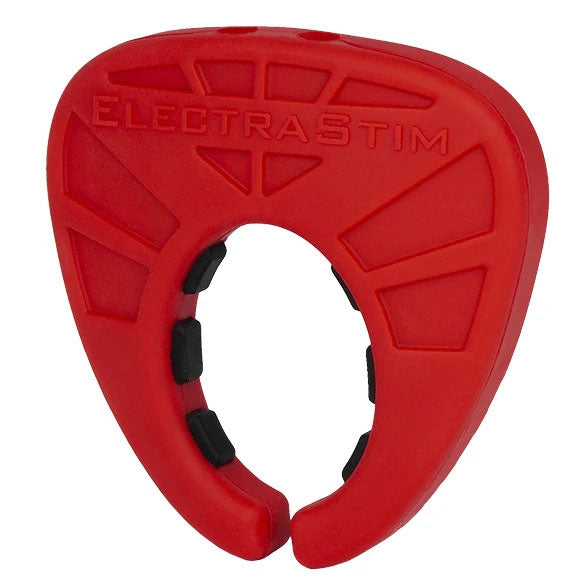Electrastim silicone fusion viper bipolar cock ring for electro sex stimulation, in purple.