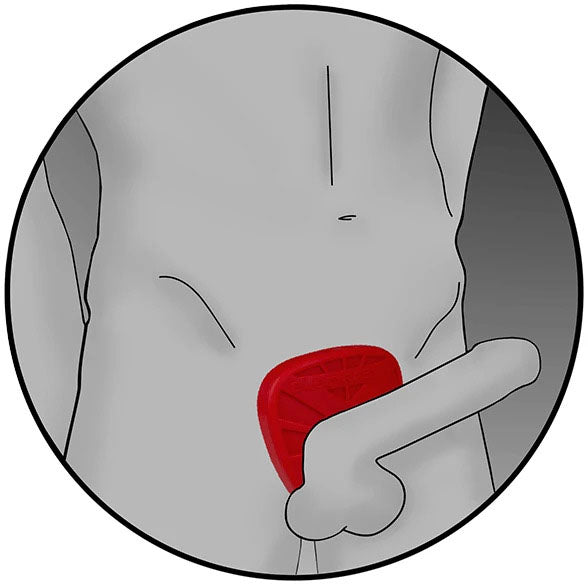 electrastim silicone fusion viper bipolar cock ring for electro sex stimulation, dark grey