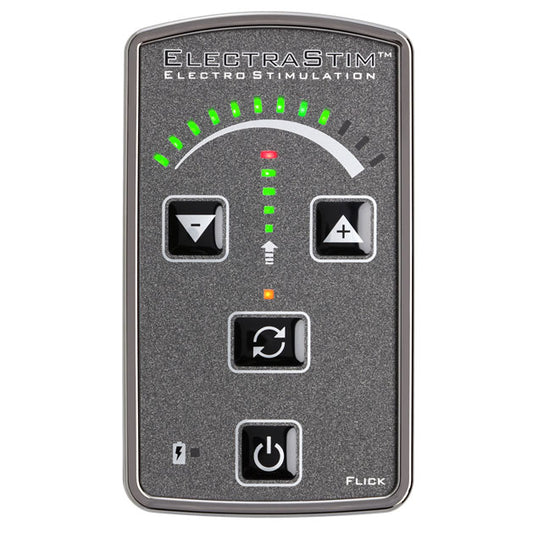 electrastim flick electro sex stimulation pack with metal components and grey cables