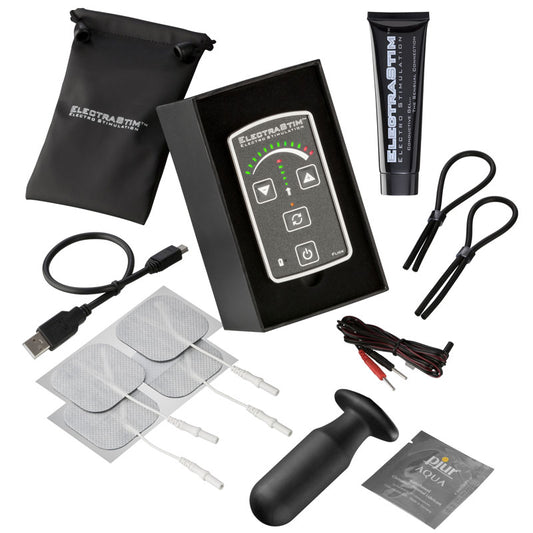 ElectraStim Flick electro sex stimulation multi pack, featuring various electrode attachments for sensual play.