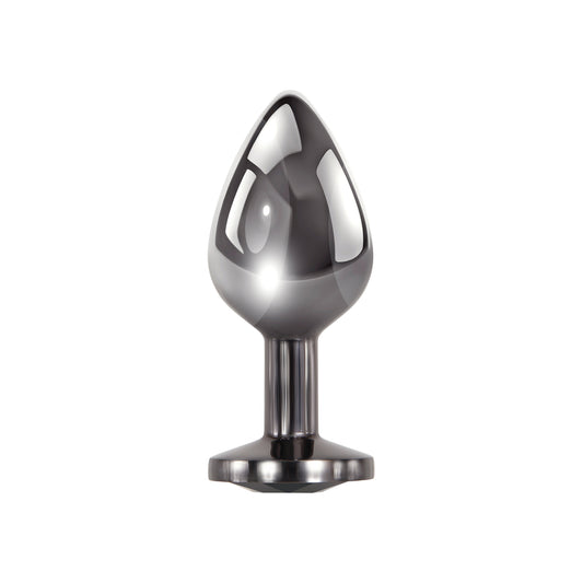 Evolved black gem anal plug set, graduated sizes with smooth, comfortable design for pleasure.