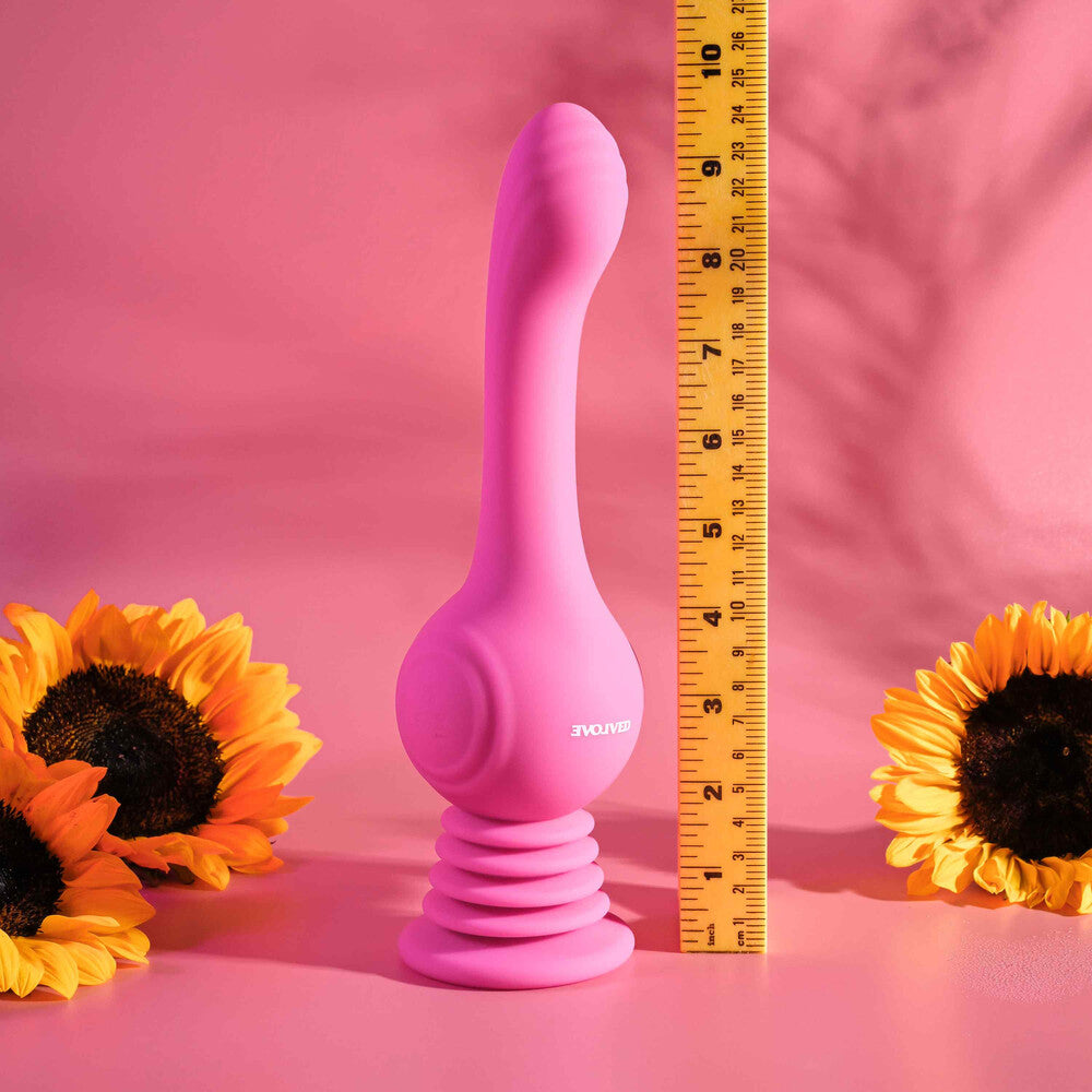 The evolved gyro vibe, a sleek g-spot vibrator with a smooth, ergonomic design.