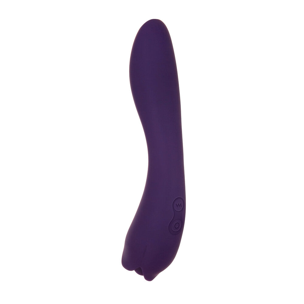 Evolved Thorny Rose dual-ended vibrator in dusky pink, with textured surface and ergonomic design for pleasure.