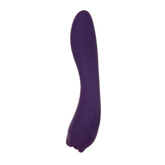 Evolved Thorny Rose dual-ended vibrator in dusky pink, with textured surface and ergonomic design for pleasure.