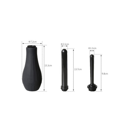 Close-up of the Perfect Fit Ergoflo premium anal douche tip for personal hygiene.