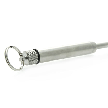 7.5 inch stainless steel vibrating urethral sound for cock and ball bondage play
