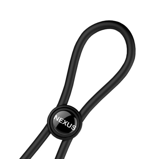 nexus forge adjustable silicone cock ring, love ring, flexible for comfortable intimate play.