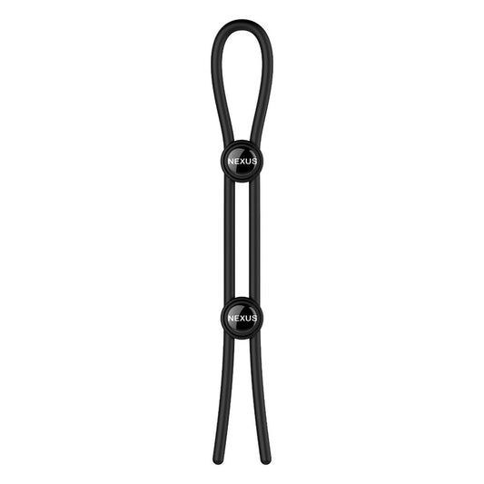 Adjustable silicone love ring for pleasurable cock and ball constriction by nexus.