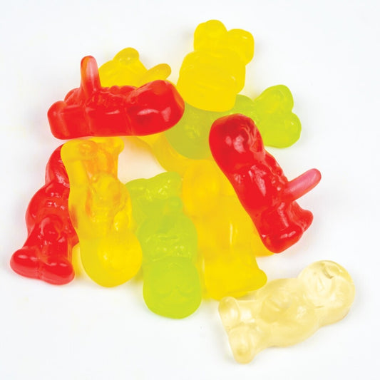 Spencer and Fleetwood's jelly sweets, shaped like little men, a colourful edible treat.