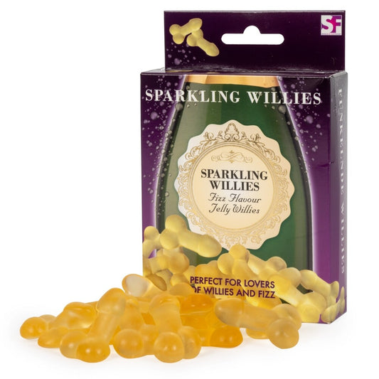 Spencer and Fleetwood's prosecco flavour jelly willies, a fun edible treat, close-up showing the texture.