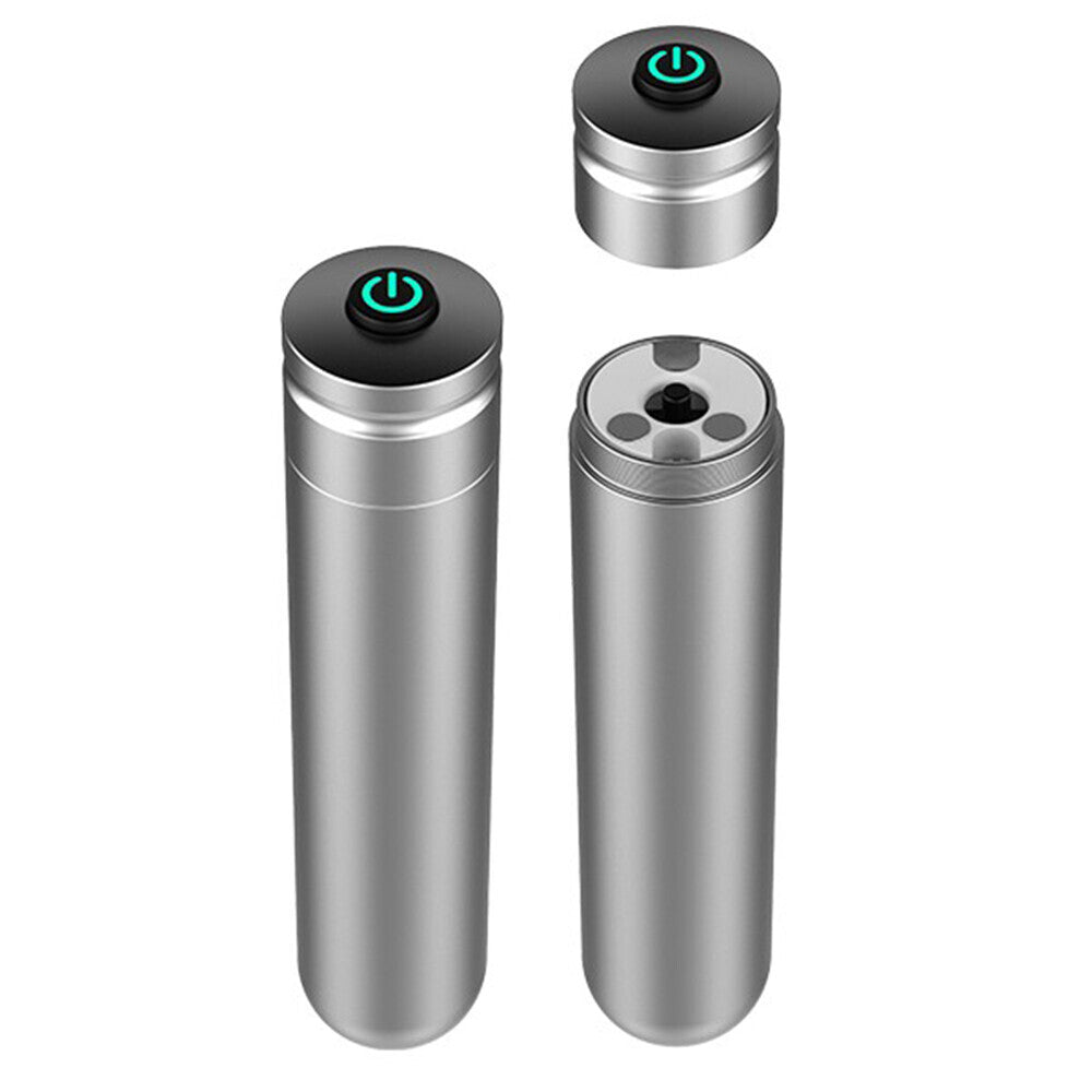 Close-up of a smooth, metallic grey Nexus Ferro Power Bullet mini vibrator.