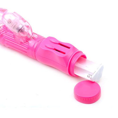A basic pink rabbit vibrator from various toy brands, a fun bedroom toy.