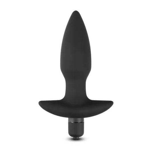 Vibrating silicone butt plug in a smooth finish, perfect for intimate pleasure.