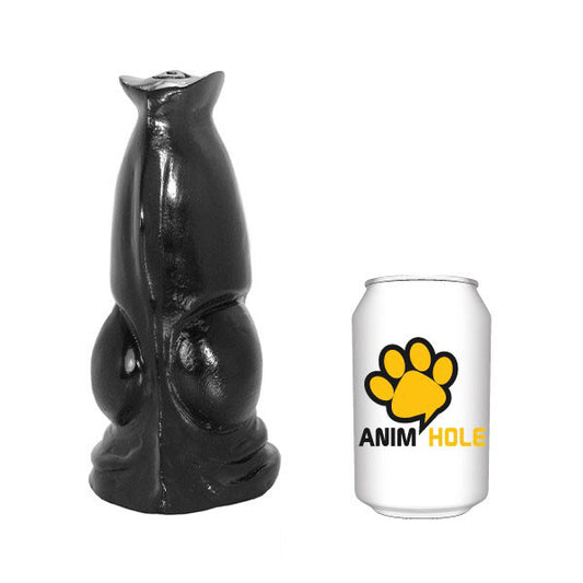Wolf dildo from various toy brands, in a grey, realistic animal style.