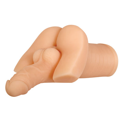 Flesh pink, gender x back door bash masturbator for solo fun, from evolved sex toys.