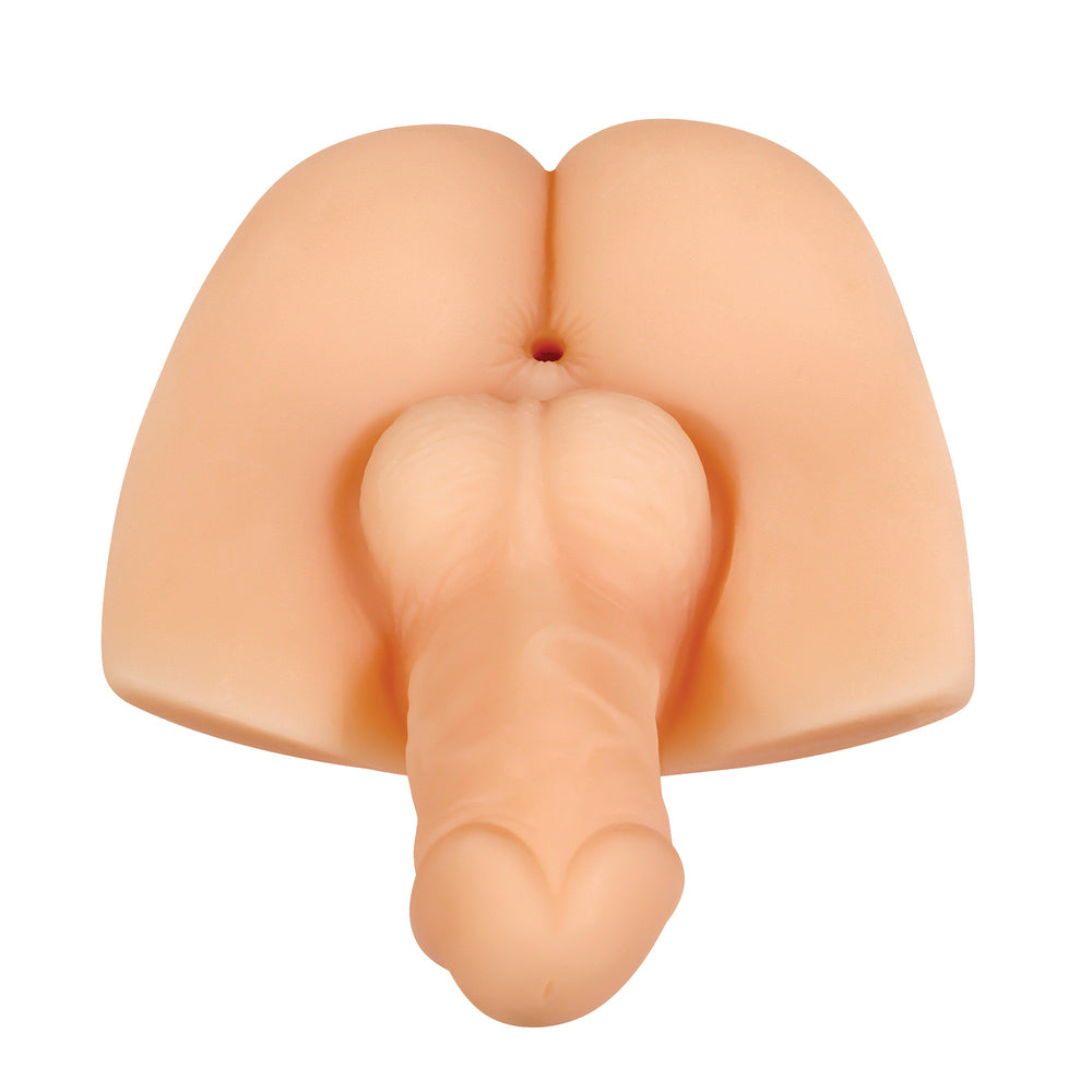 Flesh pink backdoor masturbator for gender x pleasure, a stimulating adult toy.