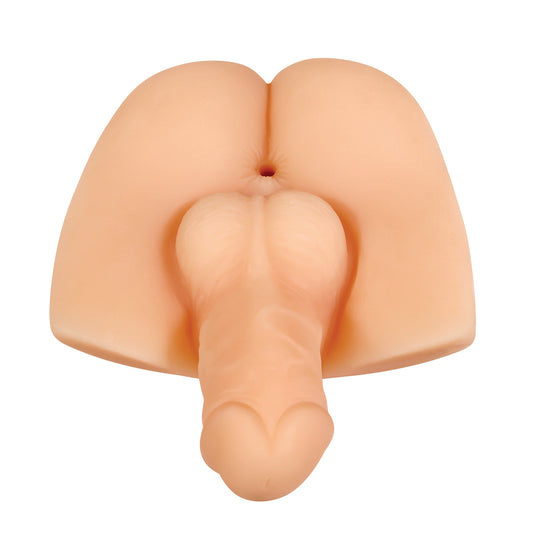 Flesh pink backdoor masturbator for gender x pleasure, a stimulating adult toy.