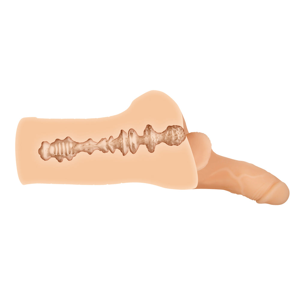 Flesh pink gender x back door bash masturbator by evolved sex toys, made for pleasure.