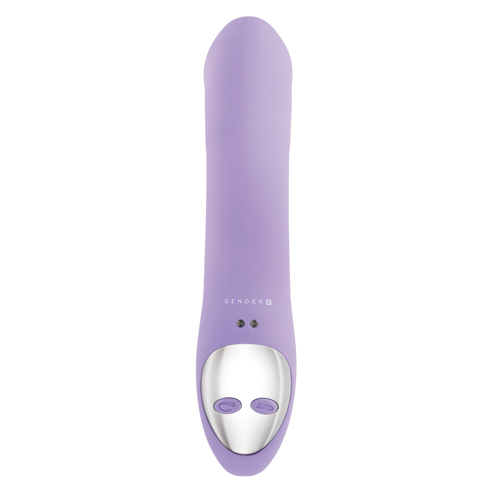 Orgasmic orchid c-shaped vibrator in a vibrant purple, designed for clitoral stimulation.