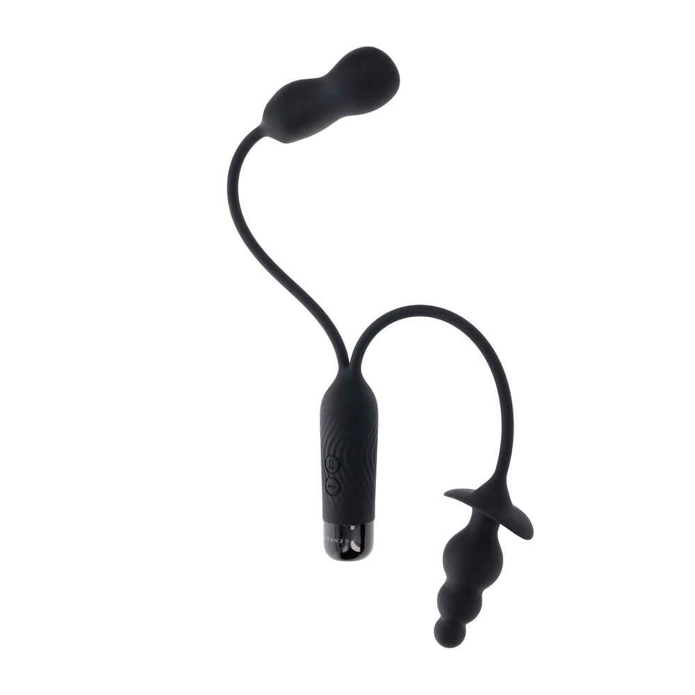 Two Gender X vibrating eggs, likely silicone, for dual pleasure during intimate moments.