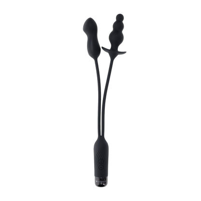 Pair of purple, egg-shaped vibrating pleasure toys with a smooth, silky finish. Discreet and rechargeable.