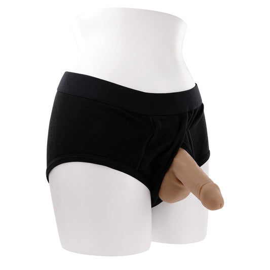 Love Kinx gender x stand to pee device in a fleshy silicone, realistic design.