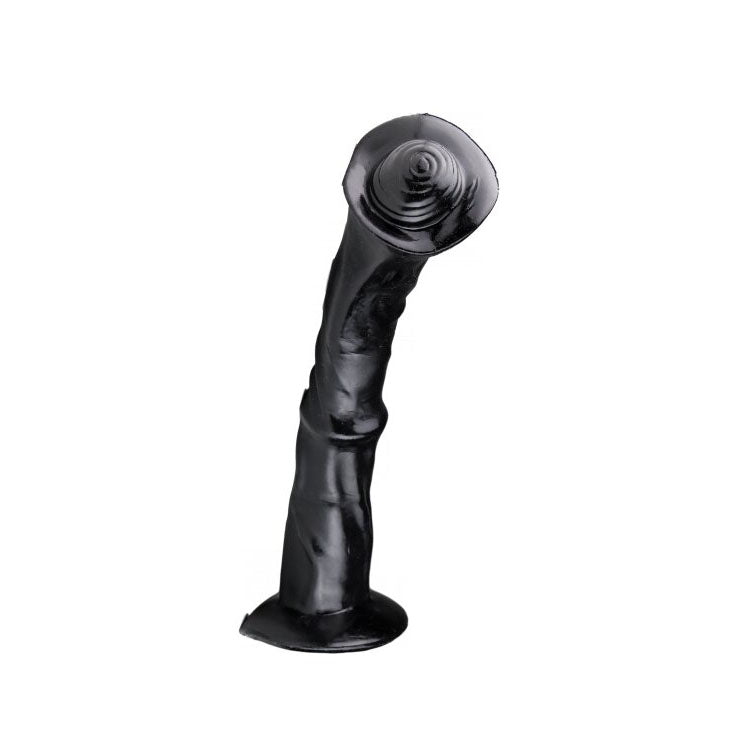 A zebra-striped animhole dildo from various toy brands, showcasing a textured shaft for added pleasure.