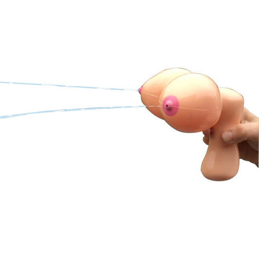 Spencer and Fleetwood novelty squirt gun shaped like a boob, made of plastic.