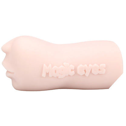 Utensil Race magic eyes mouth of truth masturbator, realistic flesh-toned silicone toy.