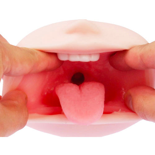 Utensil Race Magic Eyes Mouth Of Truth masturbator, soft flesh-like toy for intimate pleasure.