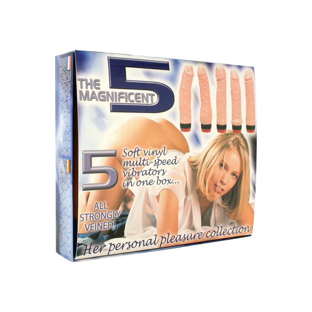 Seven Creations magnificent five penis vibrator set with multiple speeds for pleasure.