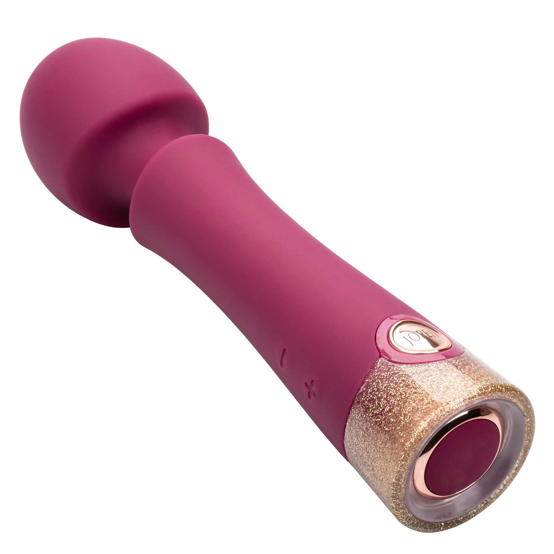 The Jopen Starstruck Romance wand vibrator, a sleek, silver massager with a smooth, rounded head.