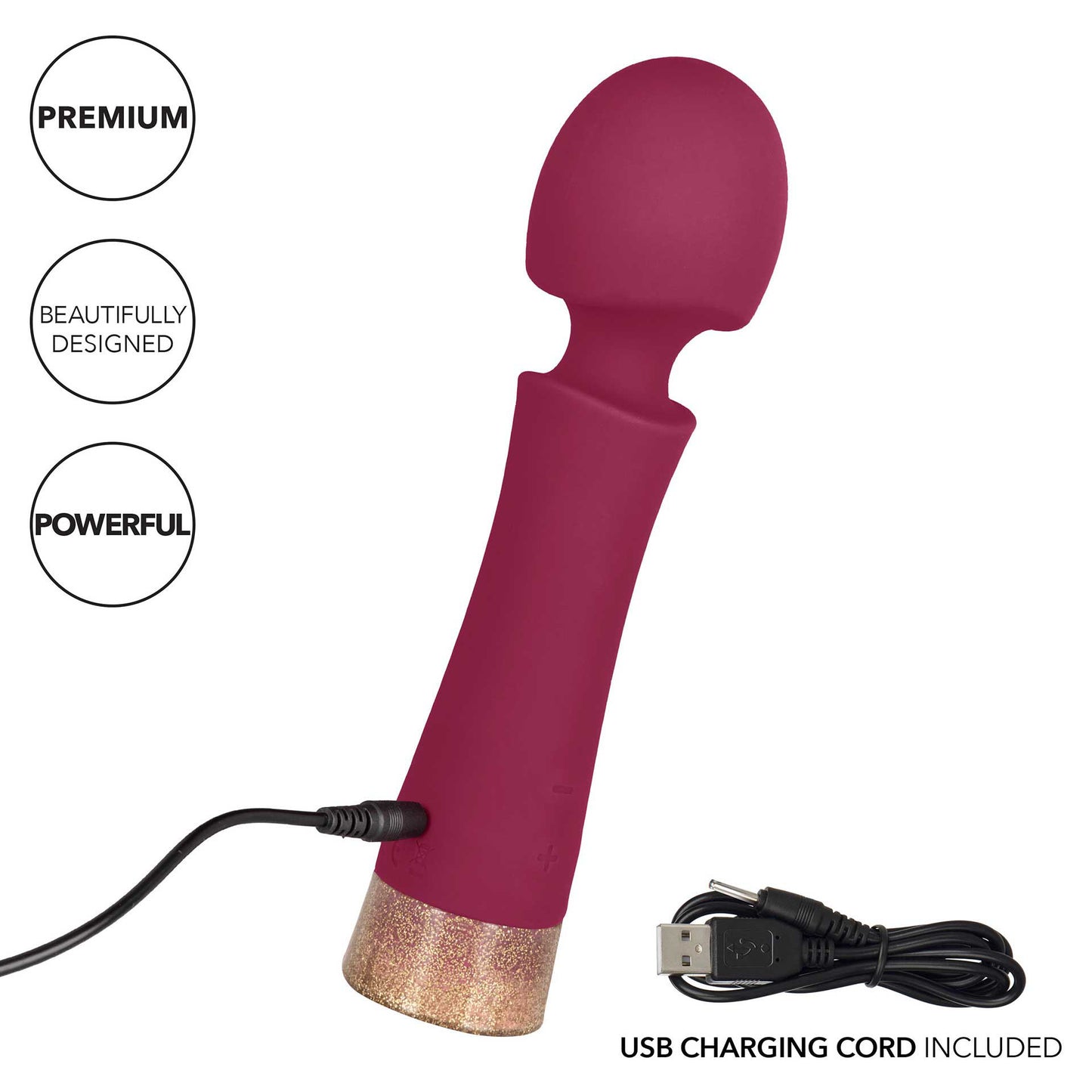 Jopen Starstruck Romance wand vibrator, a purple silicone massager with a smooth, ergonomic handle.
