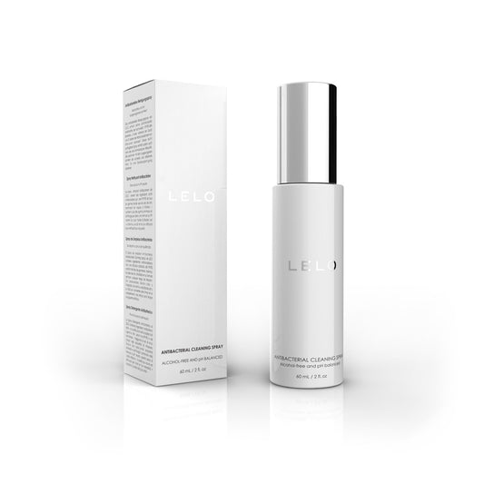 A bottle of Lelo toy cleaner spray, for keeping your pleasure objects sparkling clean.