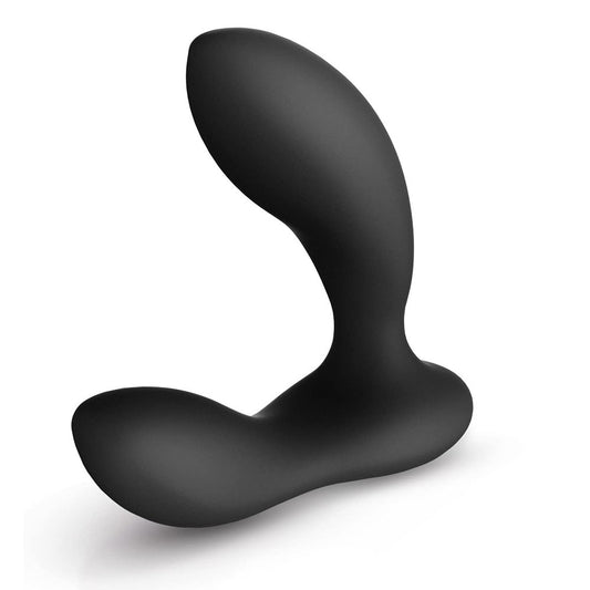 Lelo Bruno, a sleek black prostate massager with a smooth, luxury finish and ergonomic design.
