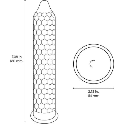 Three Lelo Hex Original condoms in a pack, showcasing a natural rubber texture.