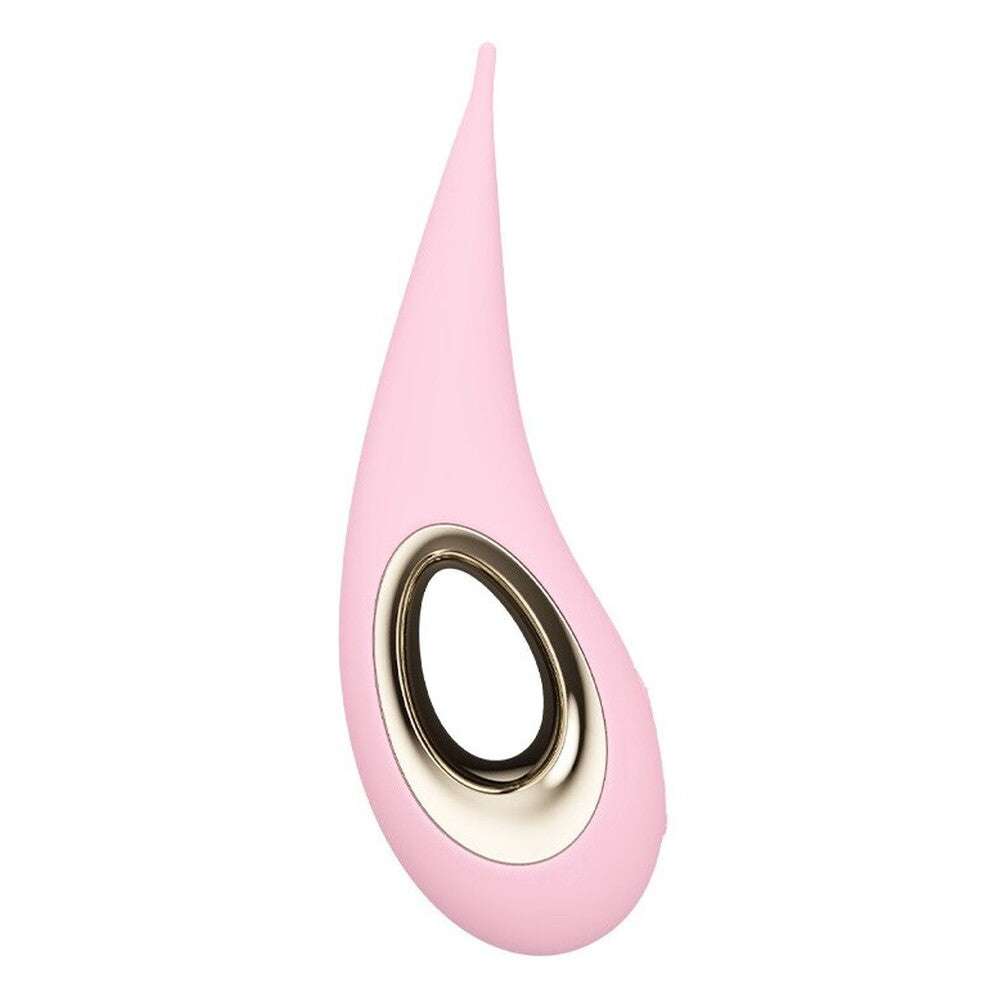 Pink Lelo Dot clitoral stimulator with a smooth, elliptical head for targeted pleasure.