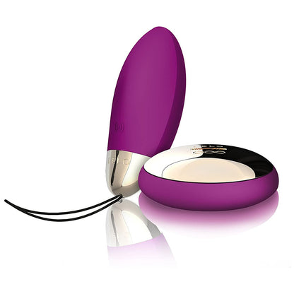 Deep rose Lelo Lyla 2 vibrating bullet, smooth silicone finish for intimate pleasure.