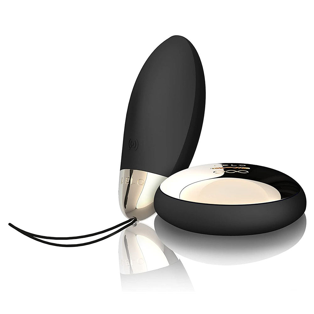 Obsidian black lelo lyla 2 vibrating bullet, a sleek and discreet pleasure object.